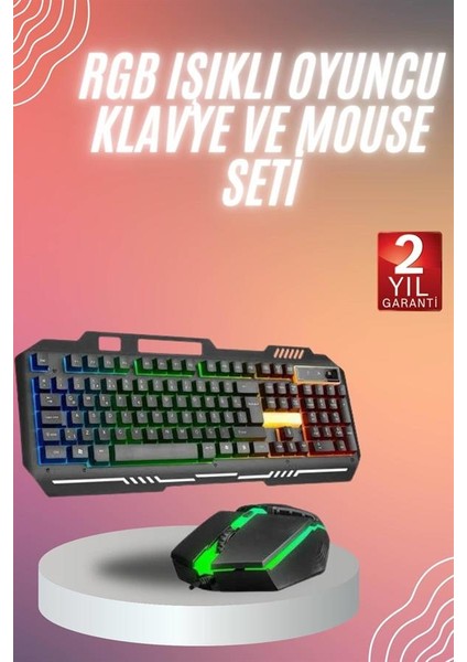 Zeroshop Rgb Işıklı Gaming Oyuncu Klavye Q Klavye Mouse Hediyeli fiyatları