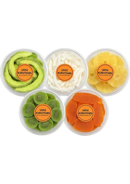 Tropik Meyve Kurusu Karışımı (Ananas, Kivi, Hindistan Cevizi, Mango, Pomelo) 1000 gr