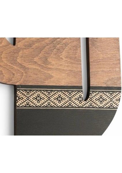 Kaktüs Duvar Süsü, Etnik Desen, Kendinden Yapışkanlı, Siyah&beyaz Detaylı, Tek Adet, 55X29CM Ölçü