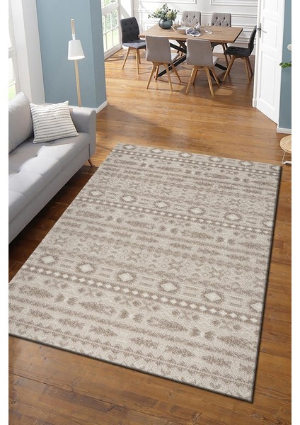 Modern Tasarımlı Jüt Dokuma Loop Sisal Kahve Renk Halı