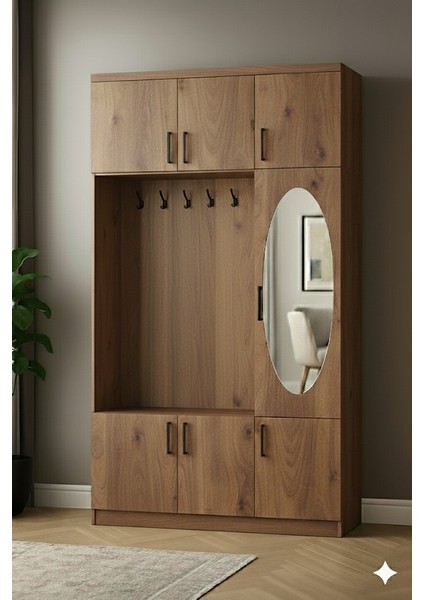 Sirius Ceviz Vestiyer | Geniş Aynalı, Askılıklı ve 1. Sınıf Mdf Şıklığı fiyatları