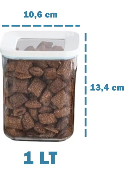 Lossa Kare Vakumlu Saklama Kabı 3`lü Set 1 Lt ( Lisinya ) fiyatları