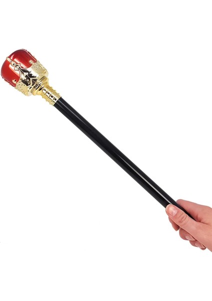 Altın Renk 60 cm Kral Tacı Kraliyet Tacı ve Kırmızı Topuzlu Kral Asası Seti - Lisinya fiyatları