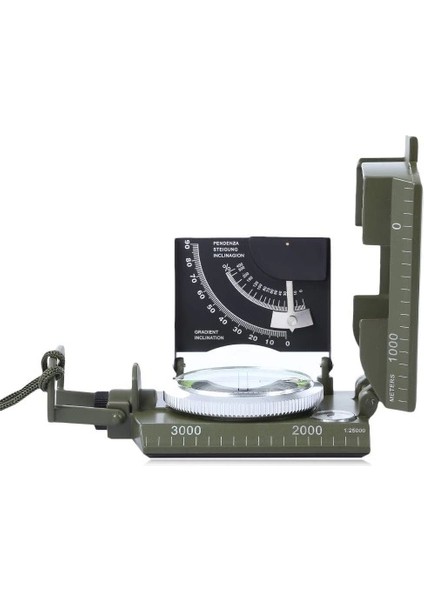 Prizmatik Suya Dayanıklı Işıltılı Pusula ile Kılıfı Askeri Ordu Kamp Yürüyüş Seyahat Için Jeoloji Pusula - Lisinya modelleri