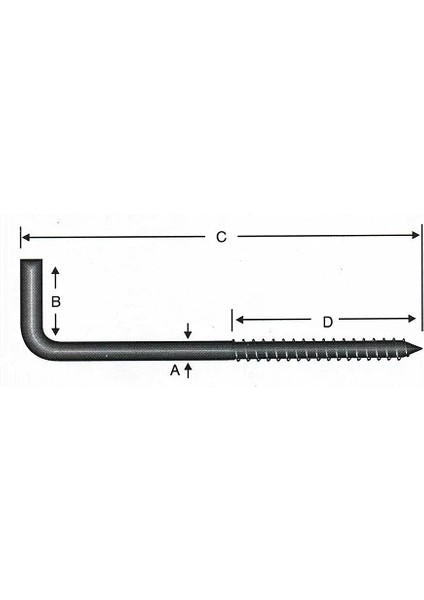 Vidalı Korniş Çivi No:5 - 4X50 - 100 Adet - Lisinya