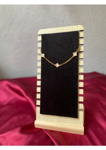 Kararmaz Çelik Beyaz Yonca Gold Bileklik fırsatları