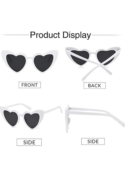 Beyaz Renk Kalp Gelin Düğün Gözlüğü 15X5 cm - Lisinya fiyatları