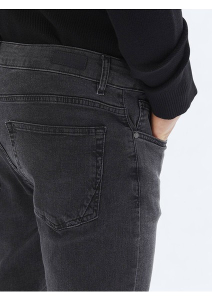 Koyu Gri Super Slm Fit Denim Pamuk Karışımlı Pantolon