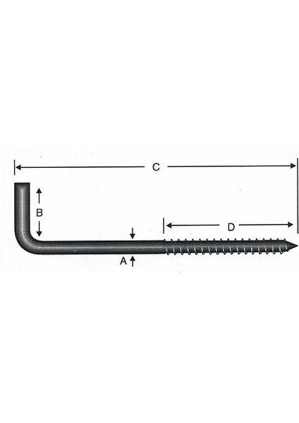 Vidalı Korniş Çivi No:8 - 4X80 - 100 Adet - Lisinya