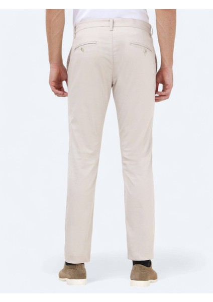 Taş Düz Dokuma Slim Fit Casual Pamuk Karışımlı Pantolon
