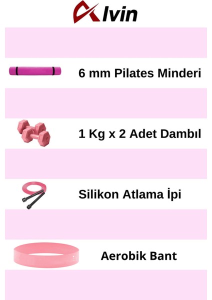 'dan Pilates Seti - Tam Ekipman ile Evde Fit Kalın! fiyatları