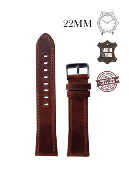 22MM Hakiki Deri Saat Kordonu – Ultra Premium Koleksiyon