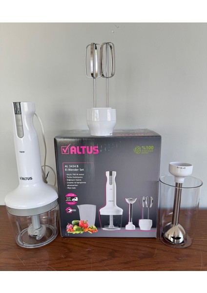 Al 3434 B Beyaz Blender Seti, Şık ve Fonksiyonel Mutfak Gereci