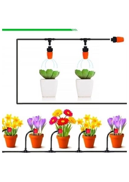 15 Metre Bahçe Damlama Sulama Sistemi Seti Hortum ve Ek Parçaları ( Lisinya ) fırsatları