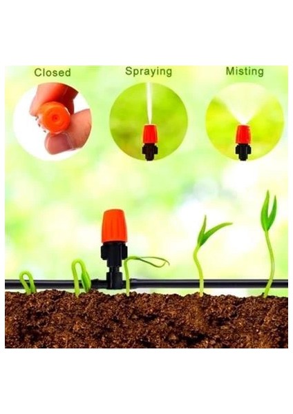 15 Metre Bahçe Damlama Sulama Sistemi Seti Hortum ve Ek Parçaları ( Lisinya )