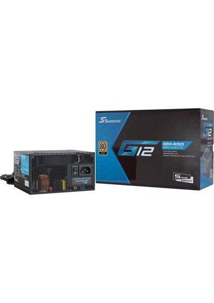 G12 Gm 80 Plus + Gold Güç Kaynağı, Modüler - 650 Watt - 120MM Fanlı - Siyah indirimleri