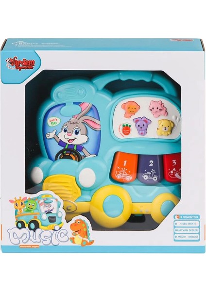 Bfs JLG-855-63A Işıklı ve Müzikli Otobüs Bebek Piano -Vardem Oyuncak