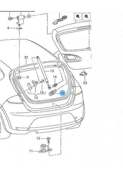 2 x Vw Polo 9n 02-10 Bagaj Kapak Dayanma Tamponu Orijinal fırsatları