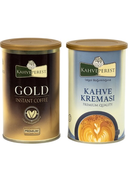 Gold Instant Coffee (200G) & Kahve Kreması (400G) – Premium Kahve Keyfi Seti