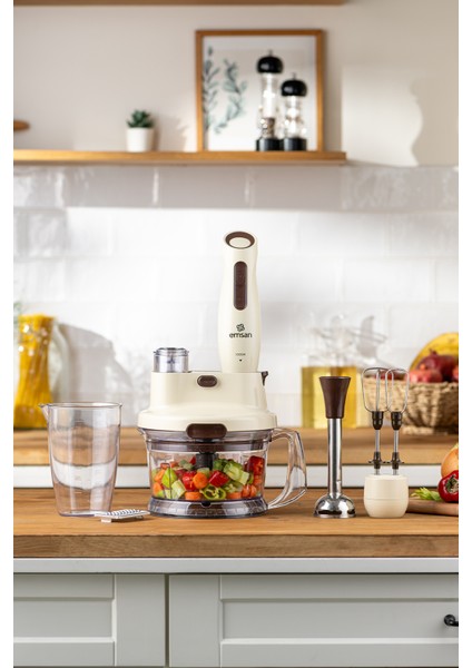 Krem Renkli Çok Fonksiyonlu Mutfak Robotu, Nostaljik Tasarım, 2837H fiyatları