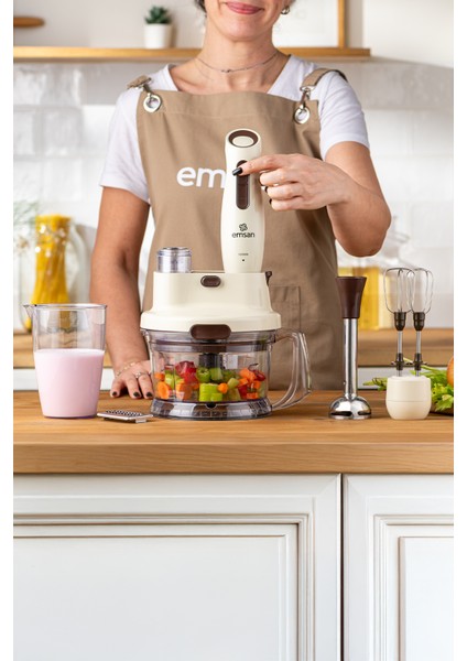 Krem Renkli Çok Fonksiyonlu Mutfak Robotu, Nostaljik Tasarım, 2837H fırsatları