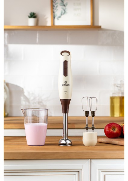 Krem Renkli Çok Fonksiyonlu Mutfak Robotu, Nostaljik Tasarım, 2837H