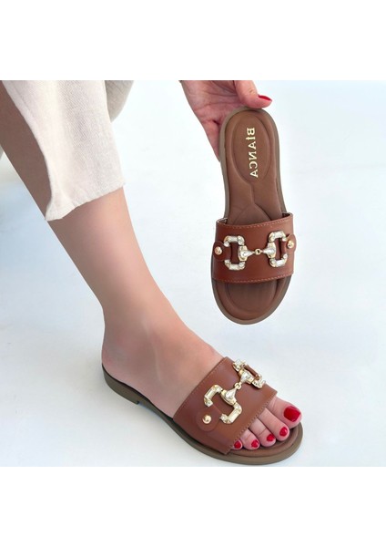 Toha Taba Cilt Tokalı Terlik - Lisinya modelleri