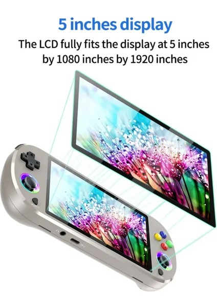 M22 Pro Retro Oyun Konsolu 5.0 ’’ıps Ekran Dahili 20000+ Oyun Emülatörleri Rgb LED Joystick - Lisinya fiyatları