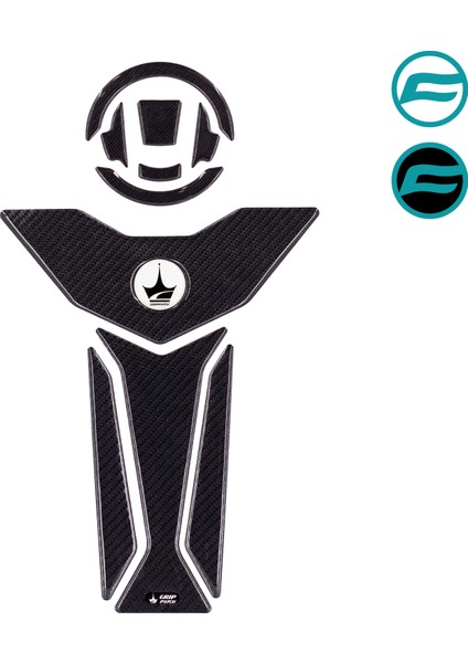 CF-450/SR Depo ve Depo Kapağı 6d Karbon Kaydırmaz Tank Pad CFDKS01