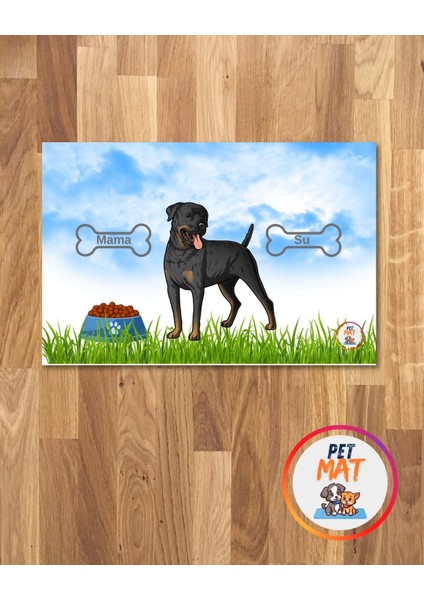 Petmat Kedi Mama Paspası , Kaymaz Taban , Yıkanabilir , Evcil Hayvan Paspası 1002-M modelleri