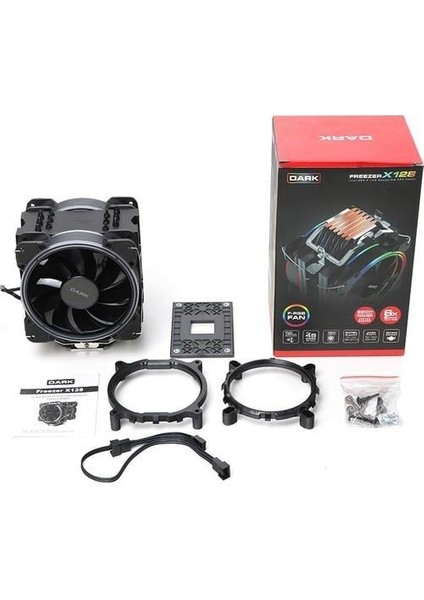 Freezer X128 DKCCX128 Rgb Hava Soğutmalı AM5-1700P Dual Işlemci Fanı 220W