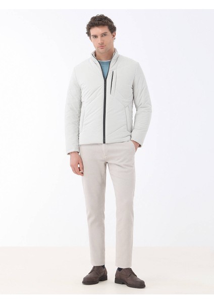 Taş Regular Fit Dik Yaka Casual Dokuma Mont