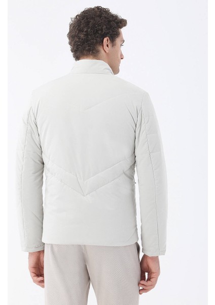 Taş Regular Fit Dik Yaka Casual Dokuma Mont