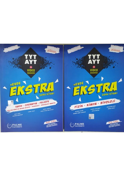 Palme Yayıncılık Tyt Ayt Tarih Coğrafya Felsefe+Fizi+Kimya+ Biyoloji 2 Li Set