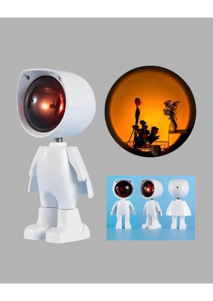 Msa-Shop Gün Batımı Efekti Sunan Astronot LED Masa Lambası indirimleri