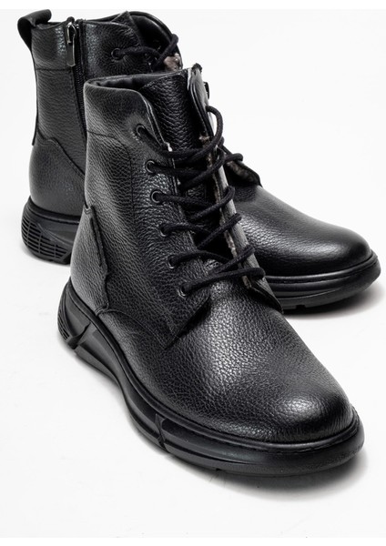 Hakiki Deri, Içi Kürklü, Fermuarlı, Su Geçirmez, Deri Erkek Bot