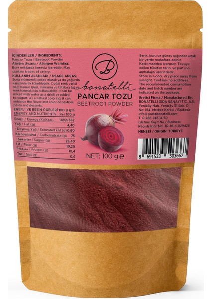 Pancar Tozu 100 G