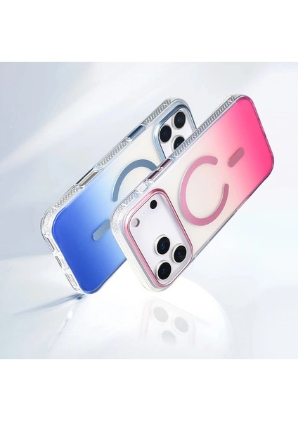 Apple iPhone 17 Pro Kılıf M-Safe Şarj Özellikli Transparan Renk Geçişli Redclick Toros Kapak fırsatları