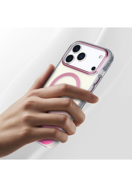 Apple iPhone 17 Pro Kılıf M-Safe Şarj Özellikli Transparan Renk Geçişli Redclick Toros Kapak indirimleri