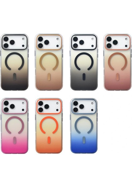Apple iPhone 17 Pro Kılıf M-Safe Şarj Özellikli Transparan Renk Geçişli Redclick Toros Kapak