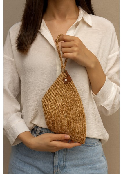 Kadın Hasır El Askılı Portföy Clutch El Çantası indirimleri