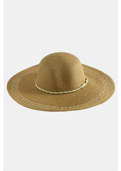 Zengezur Örgülü Hasır Şapka-Kahverengi fiyatları