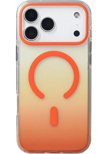 Apple iPhone 17 Pro Kılıf M-Safe Şarj Özellikli Transparan Renk Geçişli Redclick Toros Kapak fiyatları