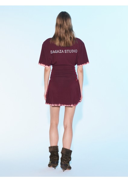 Studio SS6008 Bordo Elbise fırsatları