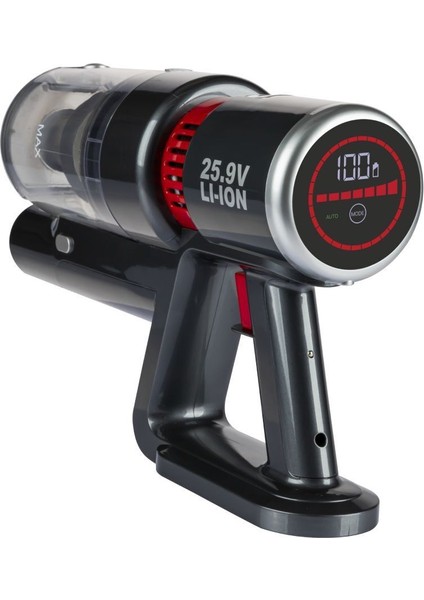 Güçlü ve Hafif Şarjlı Kablosuz Dikey Süpürge, Gri Renkli Temizlik Arkadaşı