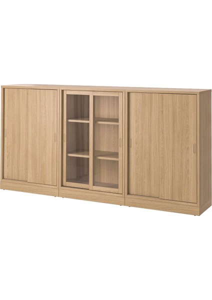 Konsol, Meşe Kaplama, 245X37X120 cm