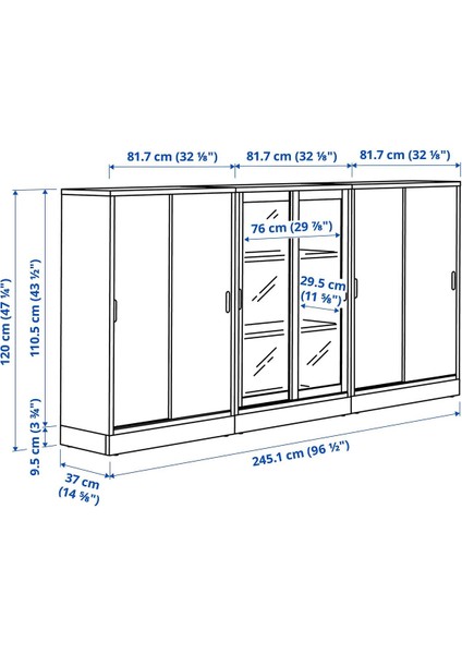 Konsol, Meşe Kaplama, 245X37X120 cm fırsatları
