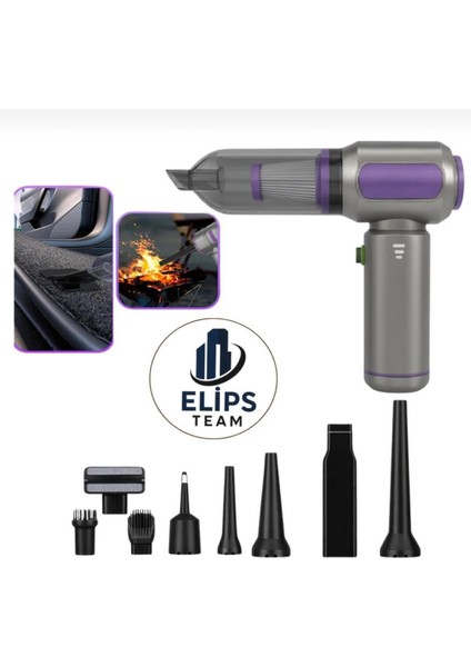 Kablosuz Araç Içi Süpürge, 17000PA Güçlü Vakum, Fırçasız Motor, Üfleme ve Vakum Özelliği fırsatları