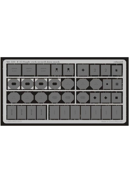 XL521 1/32 Ölçek, F-15 Etch Stencil Data Mask -Etc