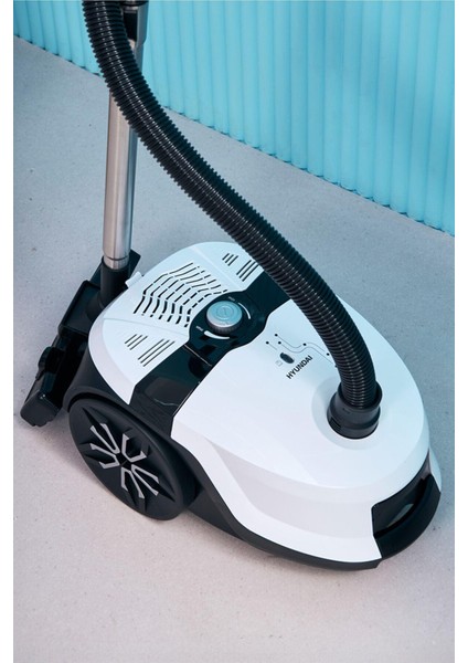 Beyaz Toz Torbalı Elektrikli Süpürge HB110S, Güçlü ve Hafif Temizlik Aleti